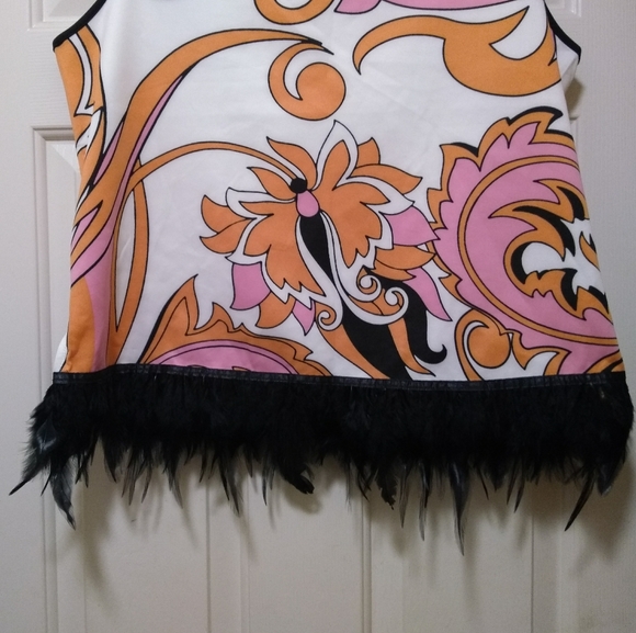 NWT Retro Glamour Faux Feather Top | Size 14/16 - Picture 3 of 16